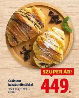 Lidl Croissant kakaós töltelékkel ajánlat