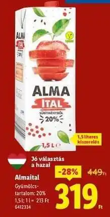 Lidl Almaital ajánlat