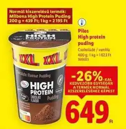 Lidl Pilos High protein puding ajánlat