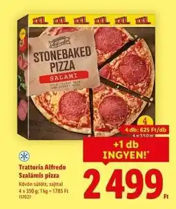 Lidl TRATTORIA ALFREDO Szalámis pizza ajánlat