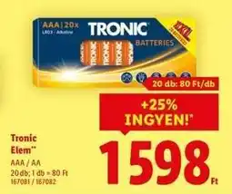 Lidl TRONIC Elem ajánlat
