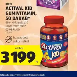 ALDI ACTIVAL KID GUMIVITAMIN ajánlat