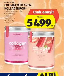 ALDI NUTRIVERSUM COLLAGEN HEAVEN KOLLAGÉNPOR ajánlat