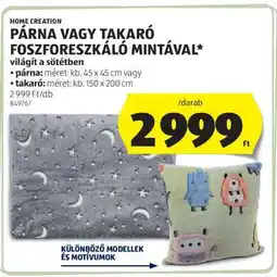 ALDI PÁRNA VAGY TAKARÓ FOSZFORESZKÁLÓ MINTÁVAL ajánlat