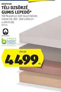 ALDI NOVITESSE Téli Dzsörzé Gumis Lepedő ajánlat