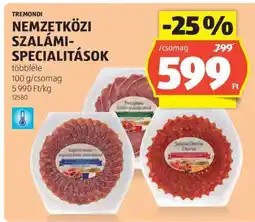ALDI Tremondi Nemzetközi Szalámi Specialitások ajánlat