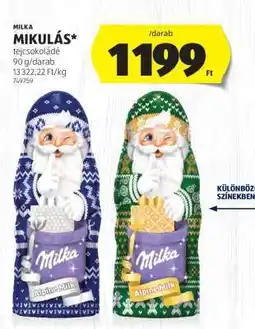 ALDI MILKA MIKULÁS tejcsokoládé ajánlat