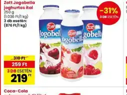 Interspar Zott Jogobella joghurtos ital ajánlat