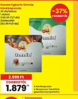 Interspar Douwe Egberts Omnia kávékapszula ajánlat