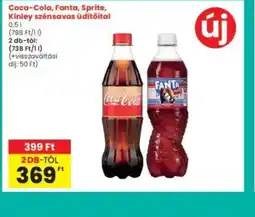 Interspar Coca-Cola, Fanta, Sprite, Kinley szénsavas üdítőital ajánlat
