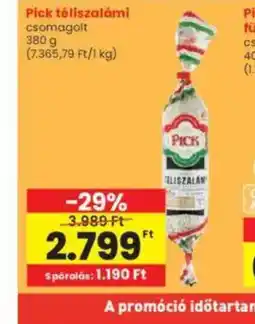 Interspar Pick téliszalámi ajánlat