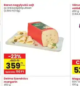 Interspar Baron nagylyukú sajt ajánlat