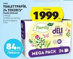 ALDI Tento Toalettpapír, 24 tekercs ajánlat