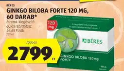 ALDI BÉRES GINKGO BILOBA FORTE 120 MG, 60 DARAB ajánlat