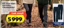 ALDI Női vagy férfi softshell túranadrág ajánlat