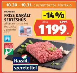 ALDI Húsmester Friss Darált Sertéshús ajánlat
