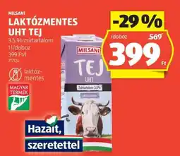 ALDI MILSANI LAKTÓZMENTES UHT TEJ ajánlat