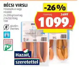 ALDI Bécsi virsli ajánlat