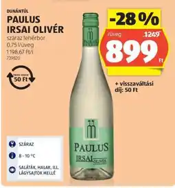 ALDI PAULUS IRSAI OLIVÉR ajánlat