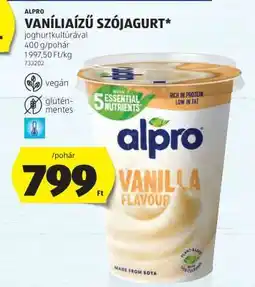 ALDI Alpro Vaníliás Szójagurt ajánlat