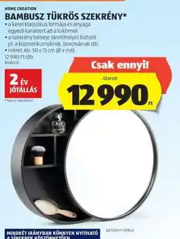 ALDI Bambusz tükrös szekrény ajánlat