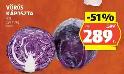 ALDI Vörös káposzta ajánlat