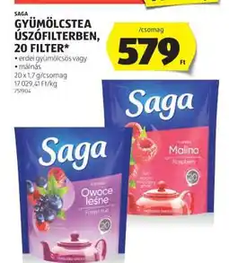 ALDI Saga Gyümölcstea Úszófilterben, 20 filter ajánlat