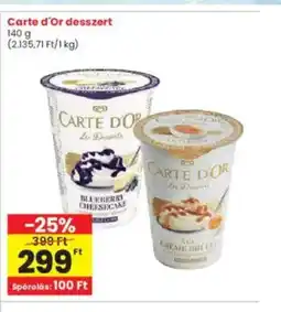 Interspar Carte d'Or desszert ajánlat
