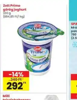 Interspar Zott Prime ajánlat