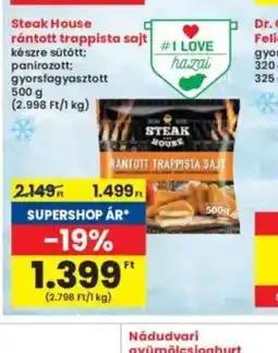 Interspar Steak House rántott trappista sajt ajánlat