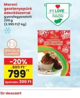 Interspar Maroni gesztenyepüré ajánlat
