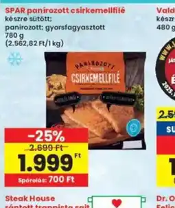 Interspar SPAR panírozott csirkemellfilé ajánlat
