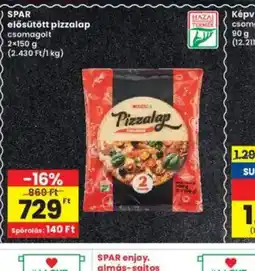 Interspar SPAR elősütött pizzalap ajánlat
