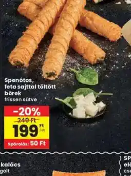 Interspar Spentos, feta sajttal töltött börek ajánlat