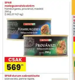Interspar SPAR melegszendvicskrém ajánlat