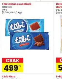 Interspar Tibi táblás csokoládé ajánlat
