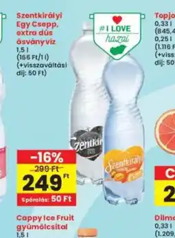 Interspar Szentkirályi Egy Csepp ásványvíz ajánlat
