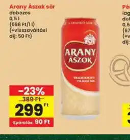 Interspar Arany Ászok sör ajánlat