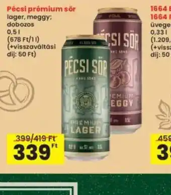 Interspar Pécsi prémium sör ajánlat