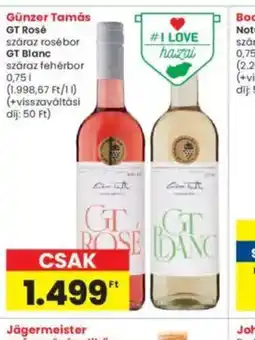 Interspar Günzer Tamás GT Rosé / GT Blanc ajánlat