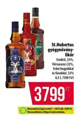Coop St. Hubertus Gyógynövény-likőr ajánlat