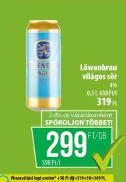 Coop LÖWENBRAU Világos sör ajánlat