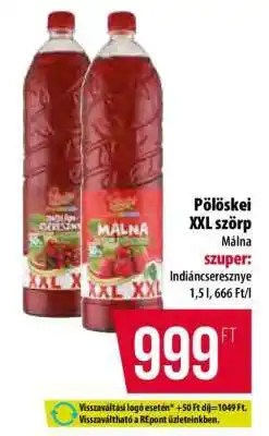 Coop Pölöskei XXL szörp ajánlat
