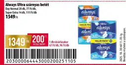 Coop Always Ultra Szárnyas Betét ajánlat