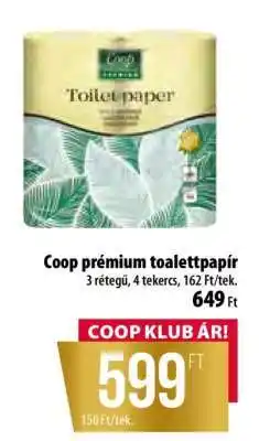 Coop Coop prémium toalettpapír ajánlat