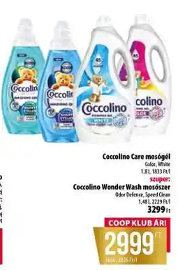 Coop Coccolino Wonder Wash mosószer ajánlat