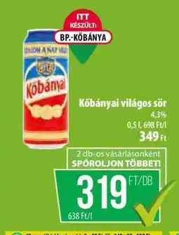 Coop KŐBÁNYAI Világos sör ajánlat