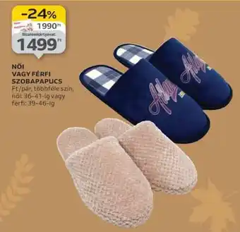 Auchan Női vagy férfi szobapapucs ajánlat