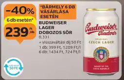 Auchan Budweiser Lager Dobozos Sör ajánlat