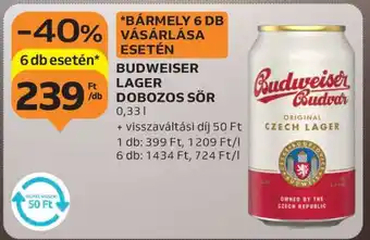 Budweiser Lager Dobozos Sör
